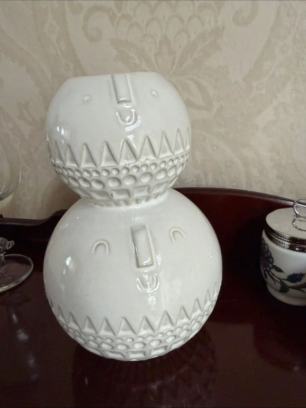 West Elm + Atelier Stella double face white ceramic vase